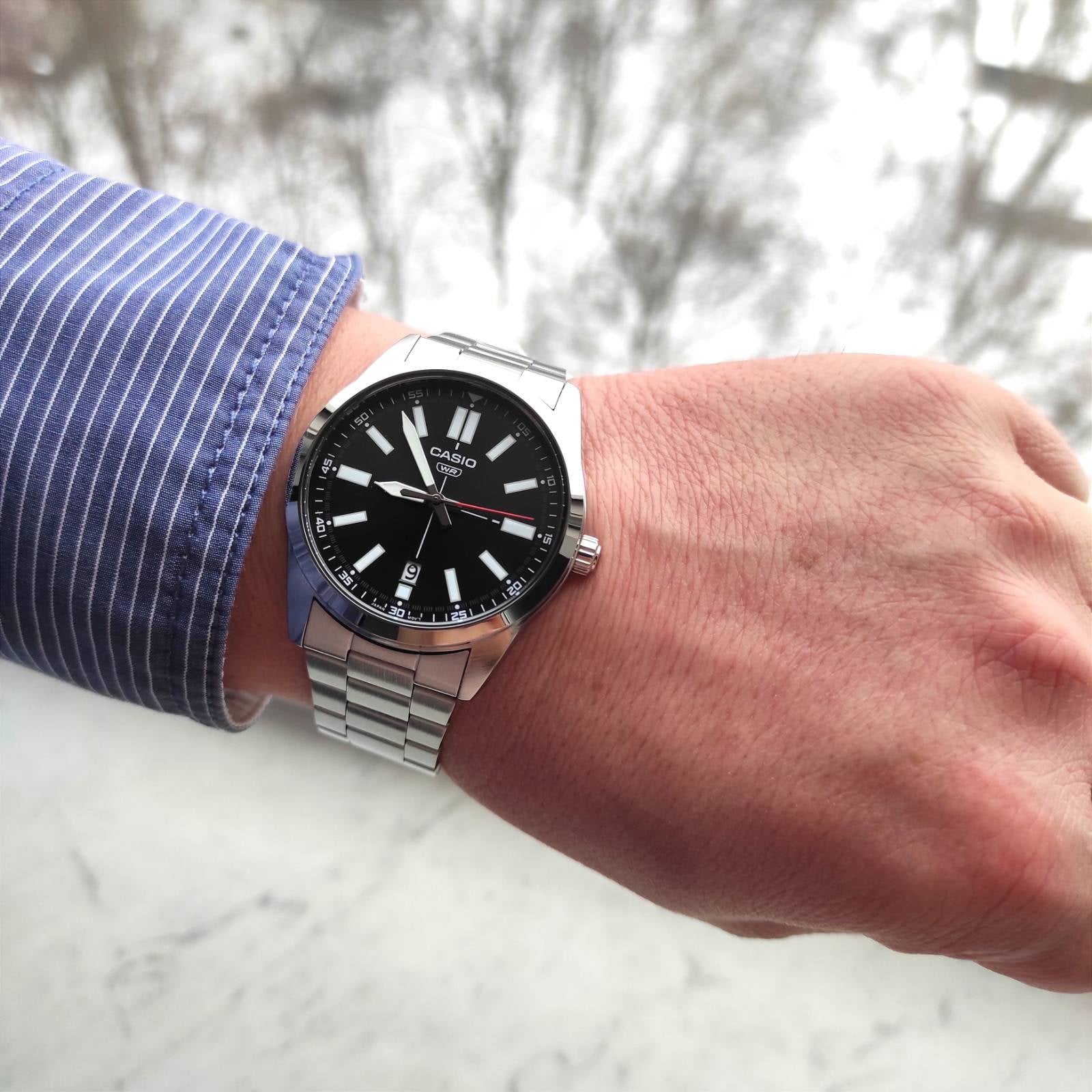 ZEGAREK MĘSKI CASIO MTP-VD02D-1E (zd217b) + BOX-5