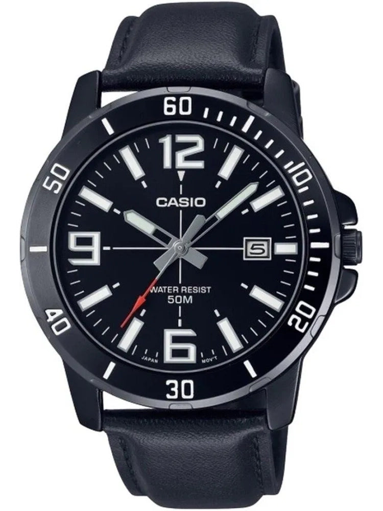 ZEGAREK MĘSKI CASIO MTP-VD01BL-1B (zd169d) + BOX-1