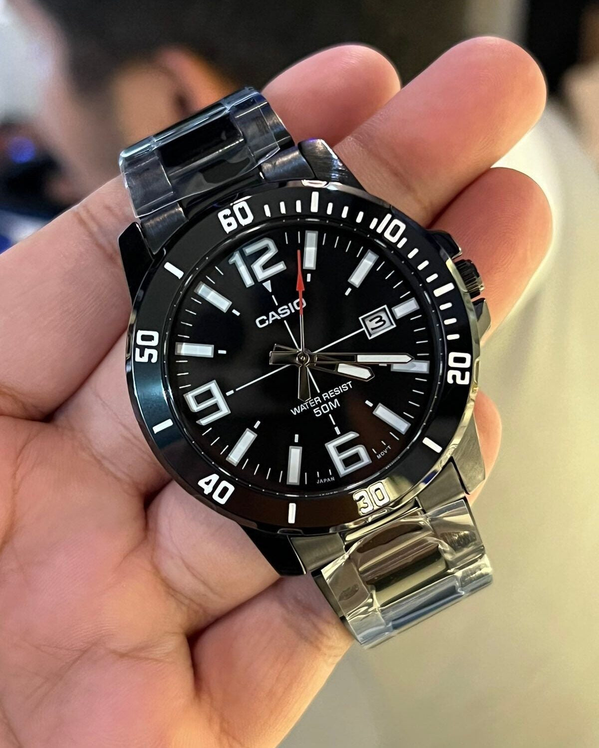 ZEGAREK MĘSKI CASIO MTP-VD01B-1B (zd169e) + BOX-7
