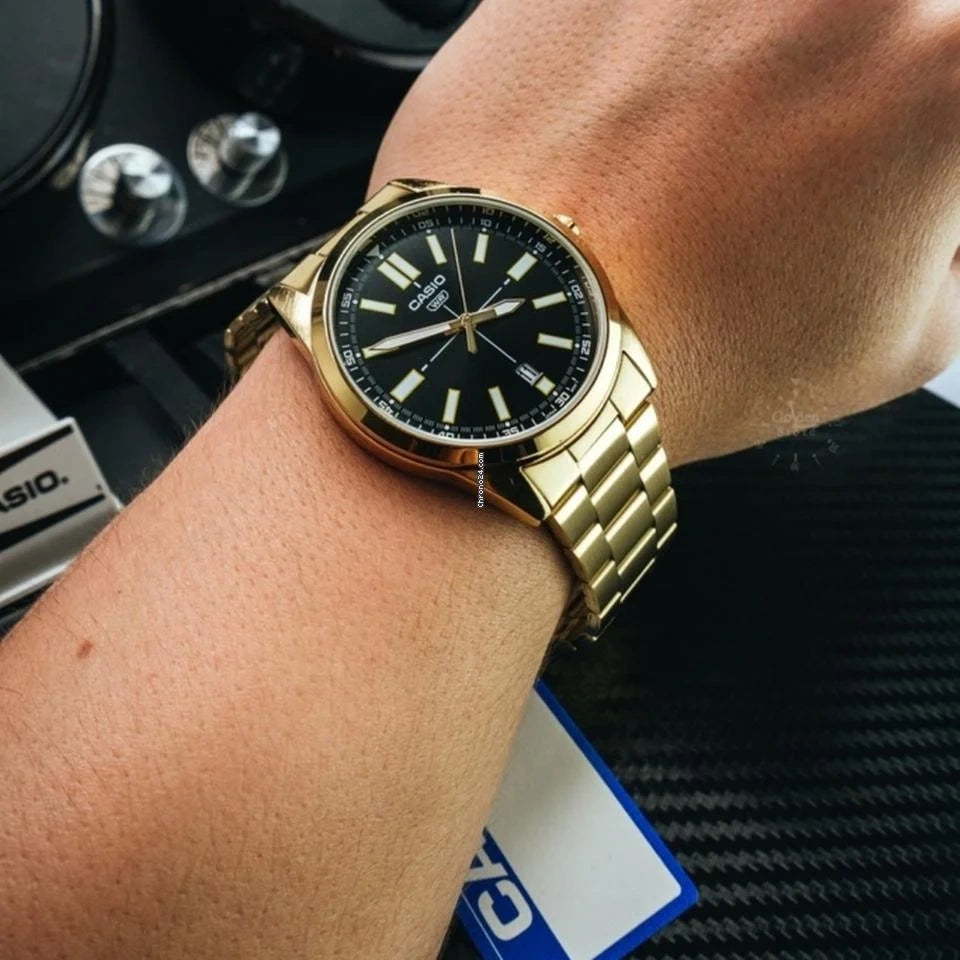 ZEGAREK MĘSKI CASIO MTP-VD02G-1E (zd217c) + BOX-4