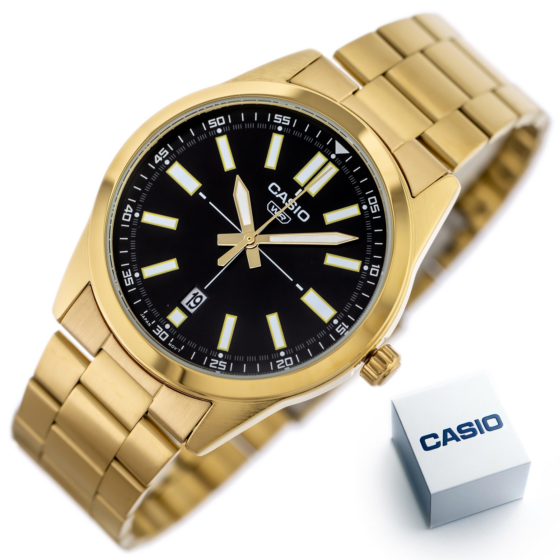 ZEGAREK MĘSKI CASIO MTP-VD02G-1E (zd217c) + BOX-8