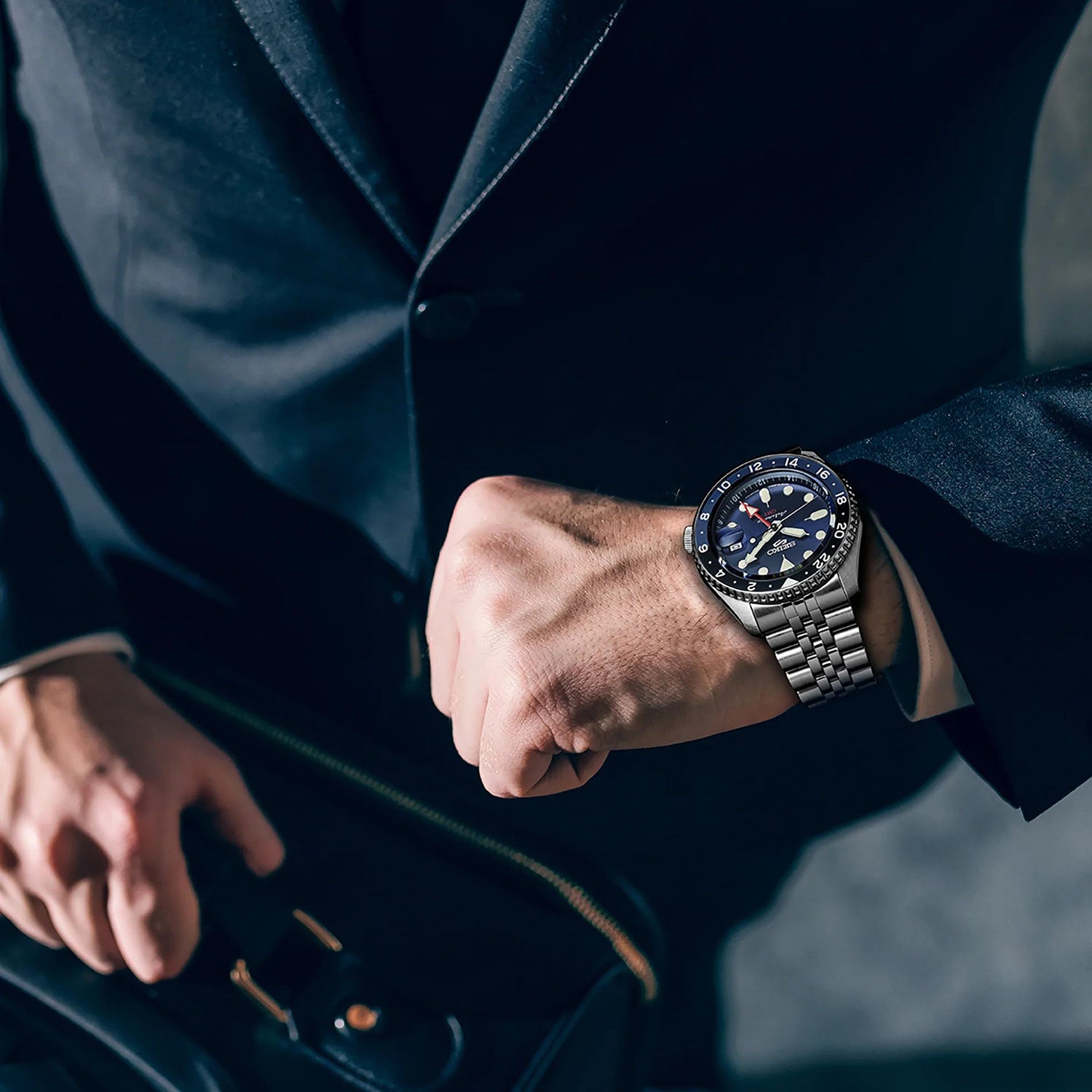 ZEGAREK MĘSKI SEIKO 5 SPORTS SSK003K1 GMT AUTOMAT WR100 + BOX-9