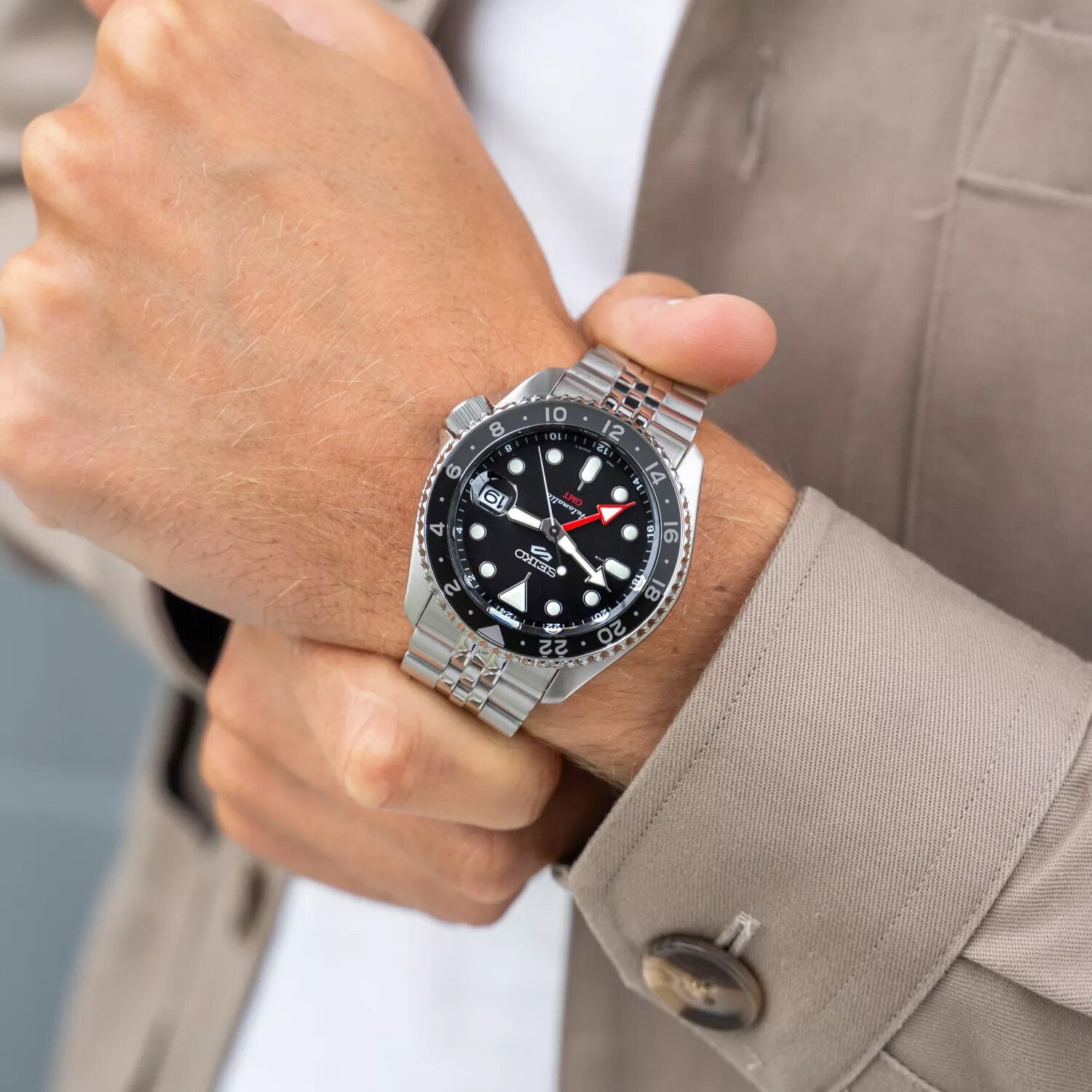 ZEGAREK MĘSKI SEIKO 5 SPORTS SSK001K1 GMT AUTOMAT WR100 + BOX-12