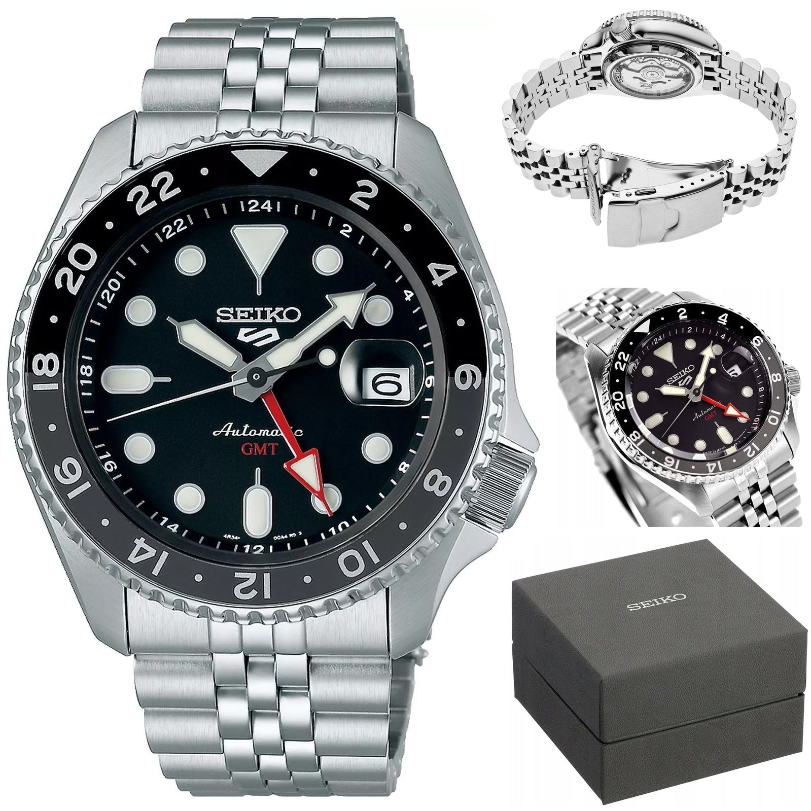 ZEGAREK MĘSKI SEIKO 5 SPORTS SSK001K1 GMT AUTOMAT WR100 + BOX-15