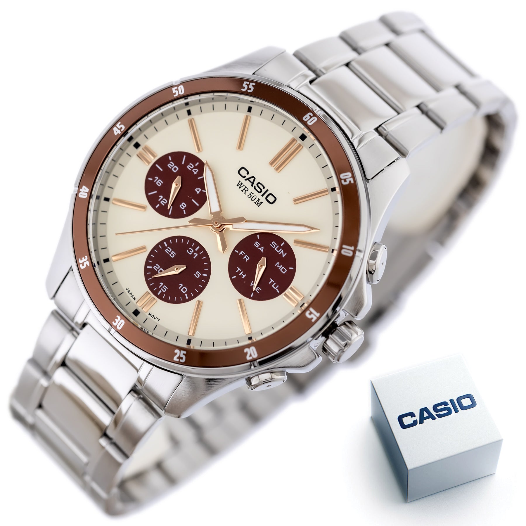 ZEGAREK MĘSKI CASIO MTP-1374D-5A2 (zd063g) + BOX-6
