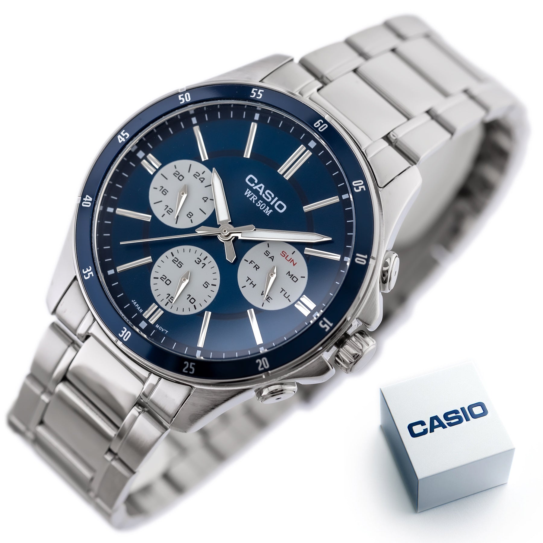ZEGAREK MĘSKI CASIO MTP-1374D-2A3 (zd063h) + BOX-8