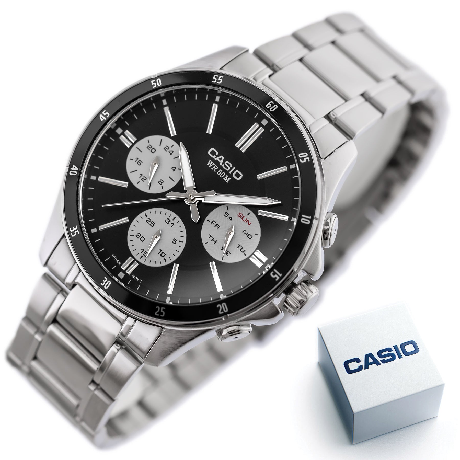 ZEGAREK MĘSKI CASIO MTP-1374D-1A3 (zd063i) + BOX-8