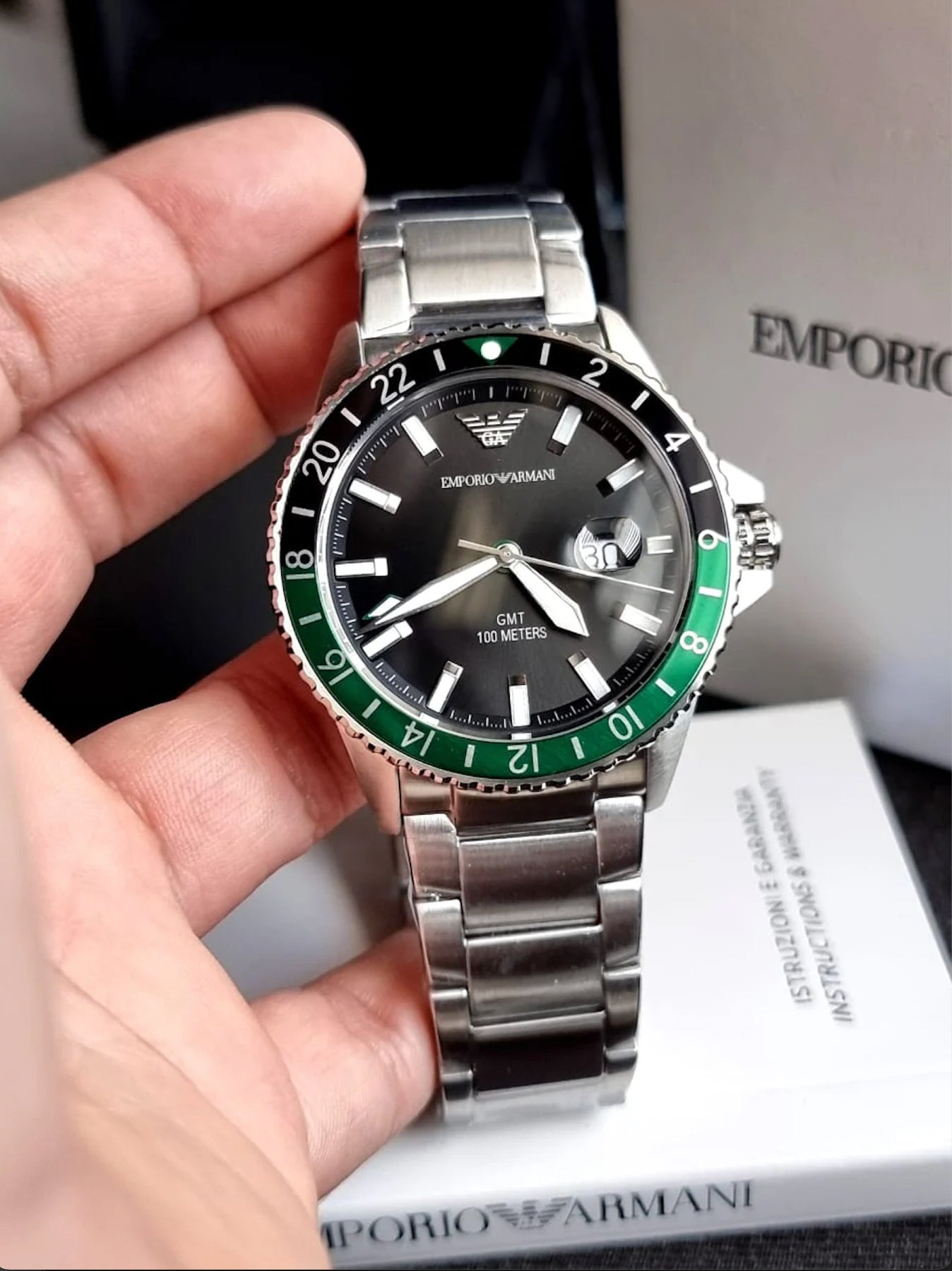ZEGAREK MĘSKI EMPORIO ARMANI AR11589 - Diver GMT (zi112a)-5