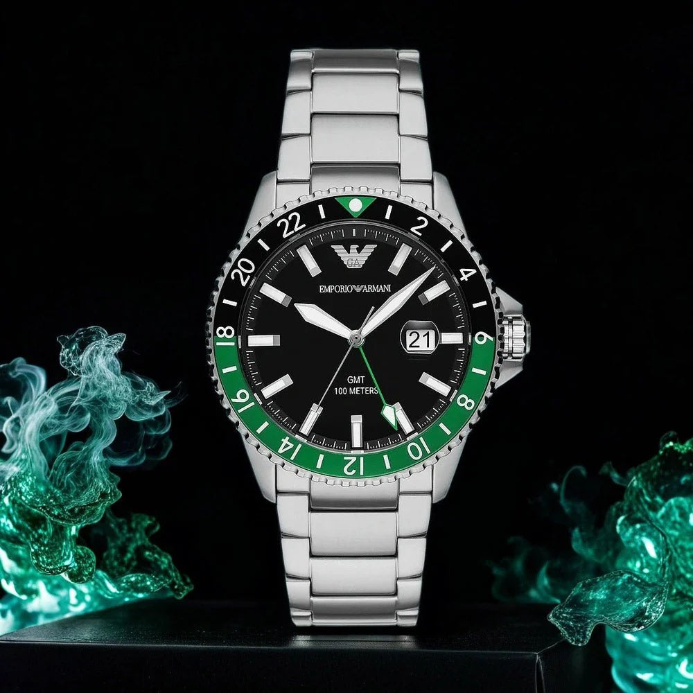 ZEGAREK MĘSKI EMPORIO ARMANI AR11589 - Diver GMT (zi112a)-8