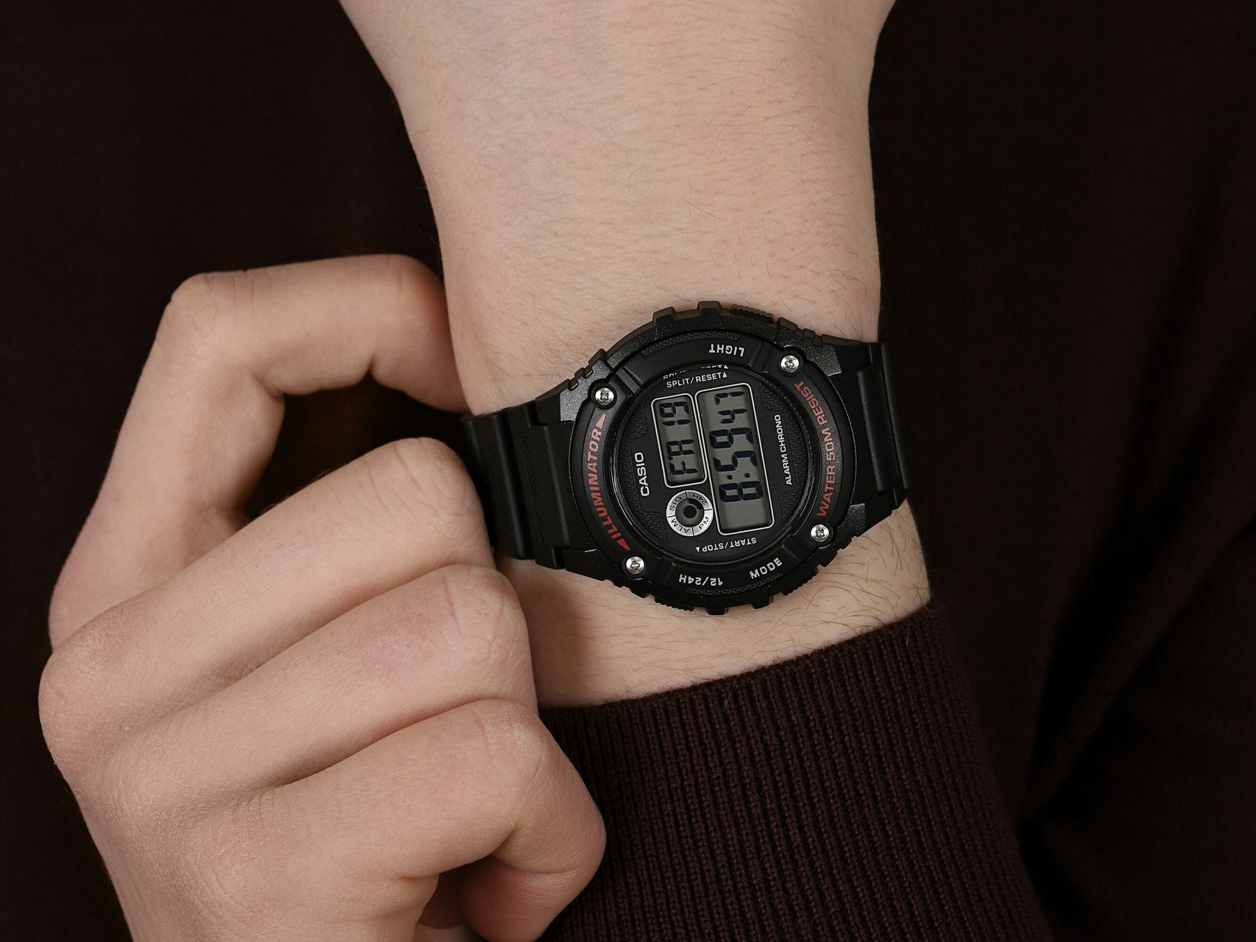 Zegarek Męski Casio W-216H-1AVEF + BOX-3
