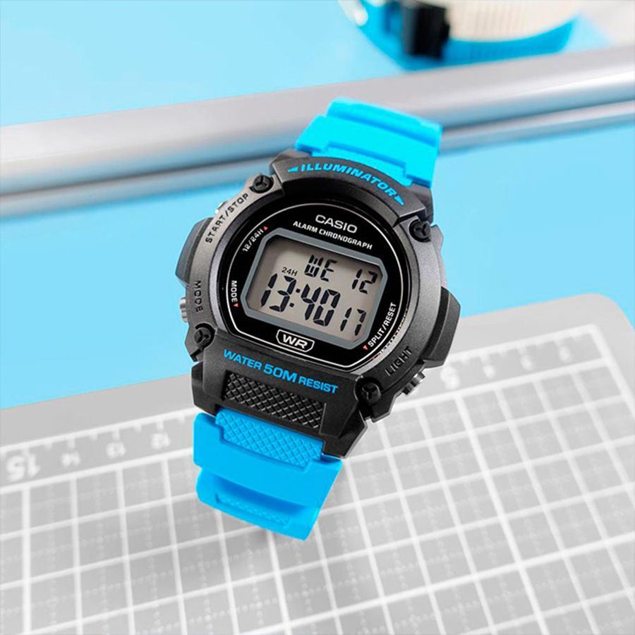 Zegarek Męski Casio W-219H-2A2VEF (zd207f) + BOX-4