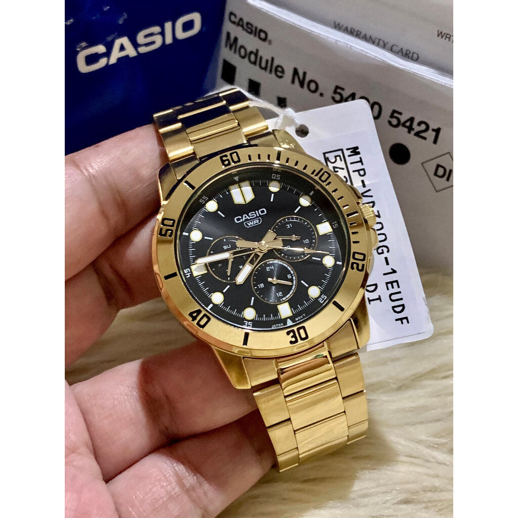 Zegarek Męski Casio MTP-VD300G-1EUDF (zd202d) + BOX-8