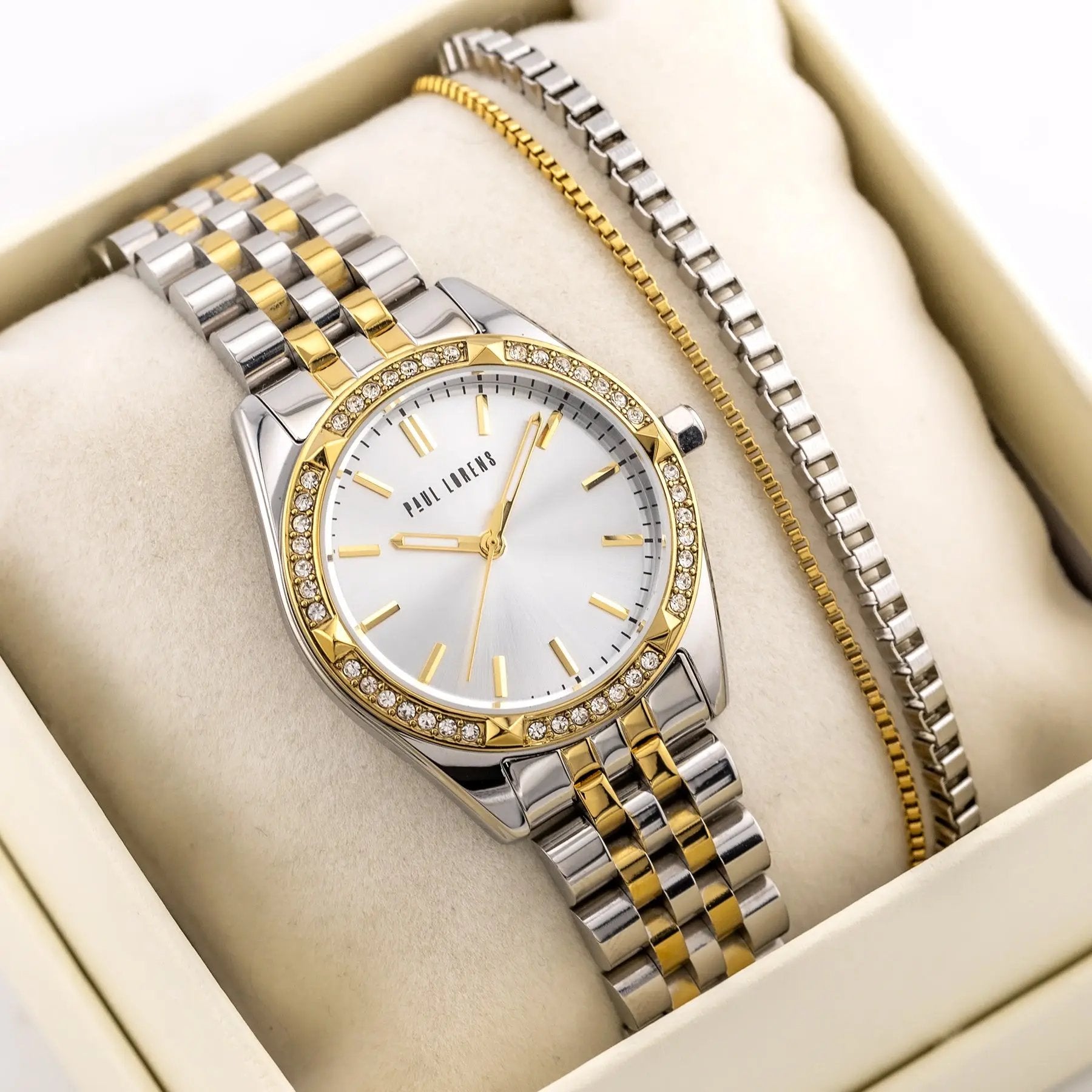 KOMPLET PREZENTOWY DAMSKI PAUL LORENS - Zegarek + bransoletka (zg543e) KOMPLET PREZENTOWY DAMSKI PAUL LORENS  Zegarek + bransoletka (zg543e)  5905937209241