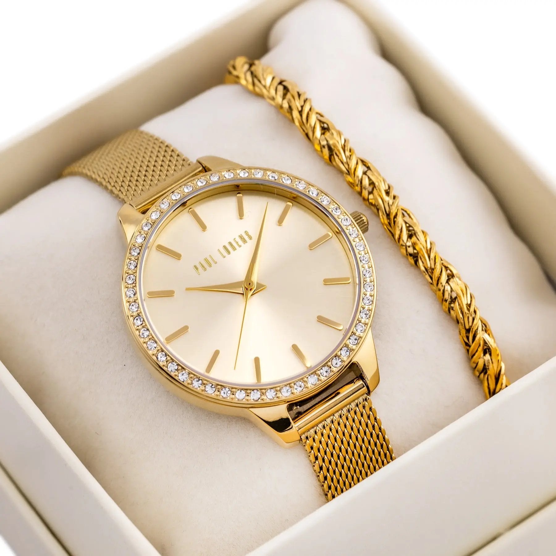 KOMPLET PREZENTOWY DAMSKI PAUL LORENS - Zegarek + bransoletka - (zg545e) KOMPLET PREZENTOWY DAMSKI PAUL LORENS - Zegarek + bransoletka -  5905937209210