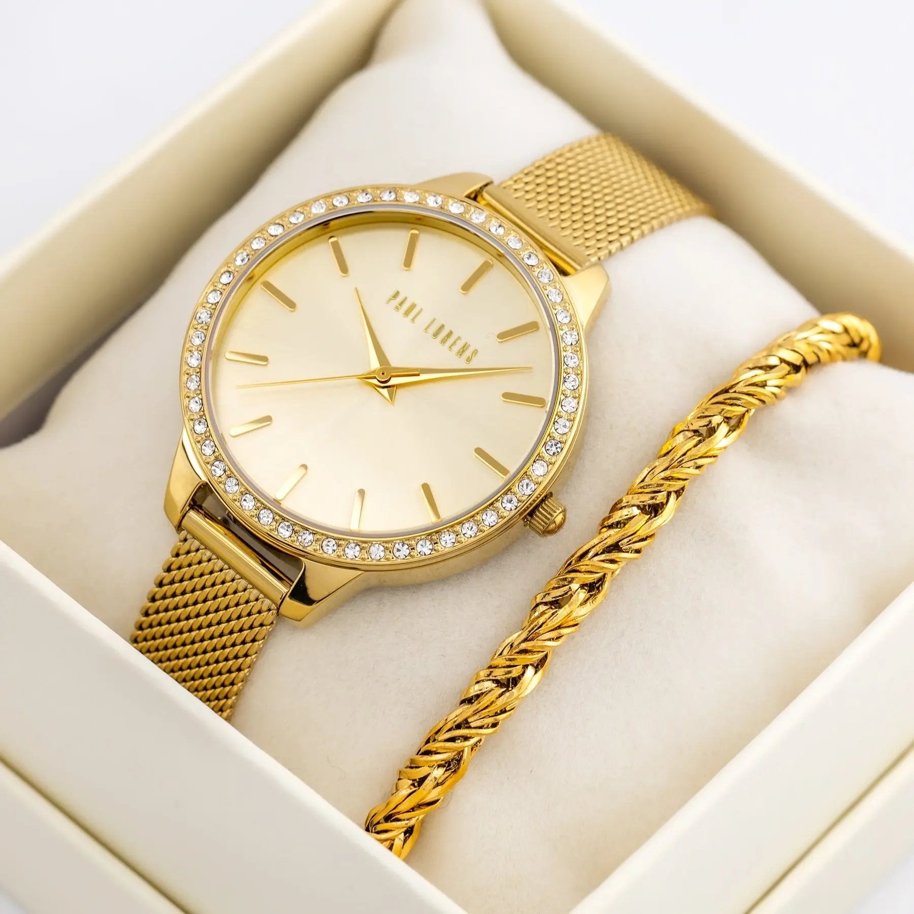 KOMPLET PREZENTOWY DAMSKI PAUL LORENS - Zegarek + bransoletka - (zg545e) KOMPLET PREZENTOWY DAMSKI PAUL LORENS - Zegarek + bransoletka -  5905937209210