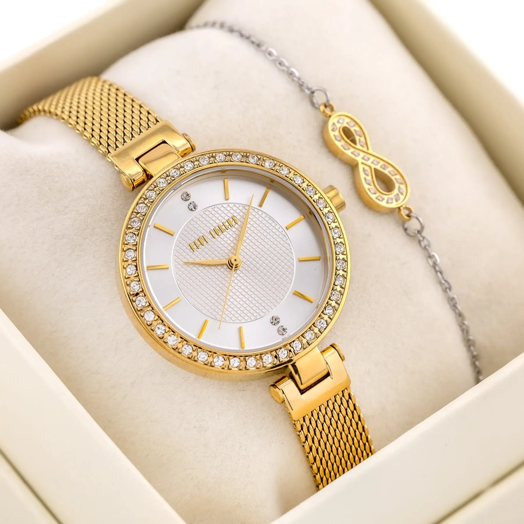 KOMPLET PREZENTOWY DAMSKI PAUL LORENS - Zegarek + bransoletka (zg546e) KOMPLET PREZENTOWY DAMSKI PAUL LORENS  Zegarek + bransoletka (zg546e)  5905937209265