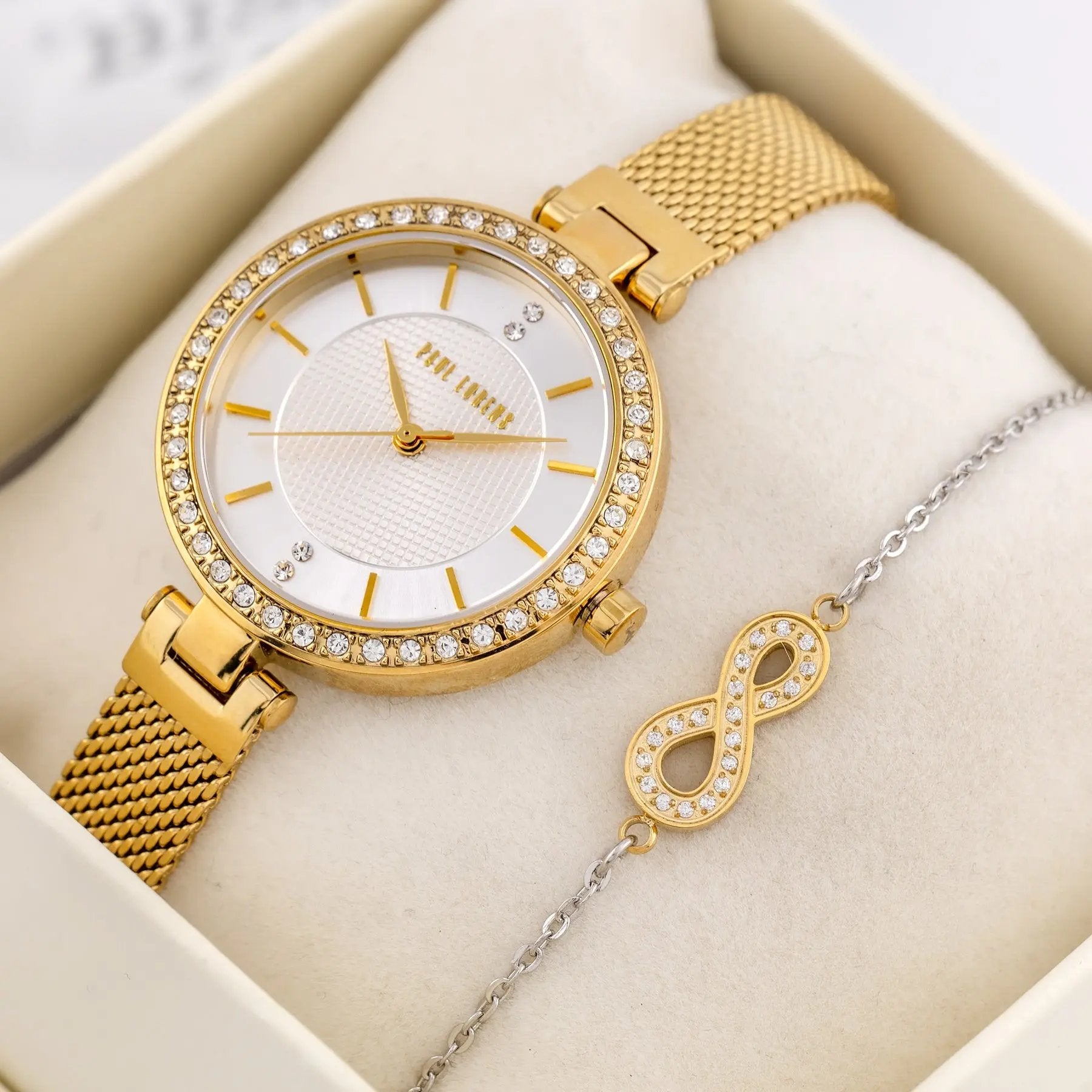 KOMPLET PREZENTOWY DAMSKI PAUL LORENS - Zegarek + bransoletka (zg546e) KOMPLET PREZENTOWY DAMSKI PAUL LORENS  Zegarek + bransoletka (zg546e)  5905937209265