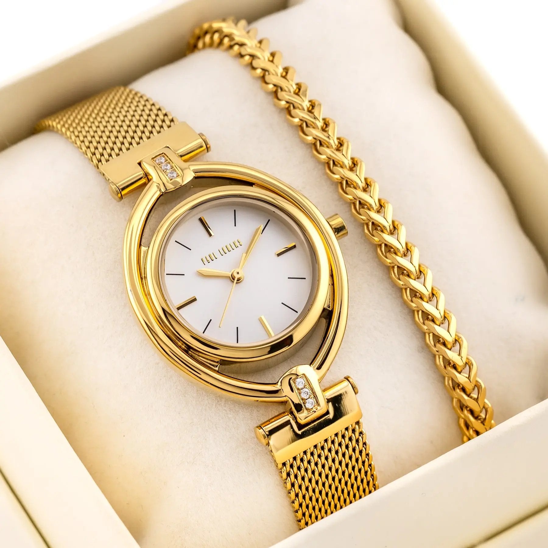 KOMPLET PREZENTOWY DAMSKI PAUL LORENS - Zegarek + bransoletka - (zg555f) KOMPLET PREZENTOWY DAMSKI PAUL LORENS - Zegarek + bransoletka -  5905937209258