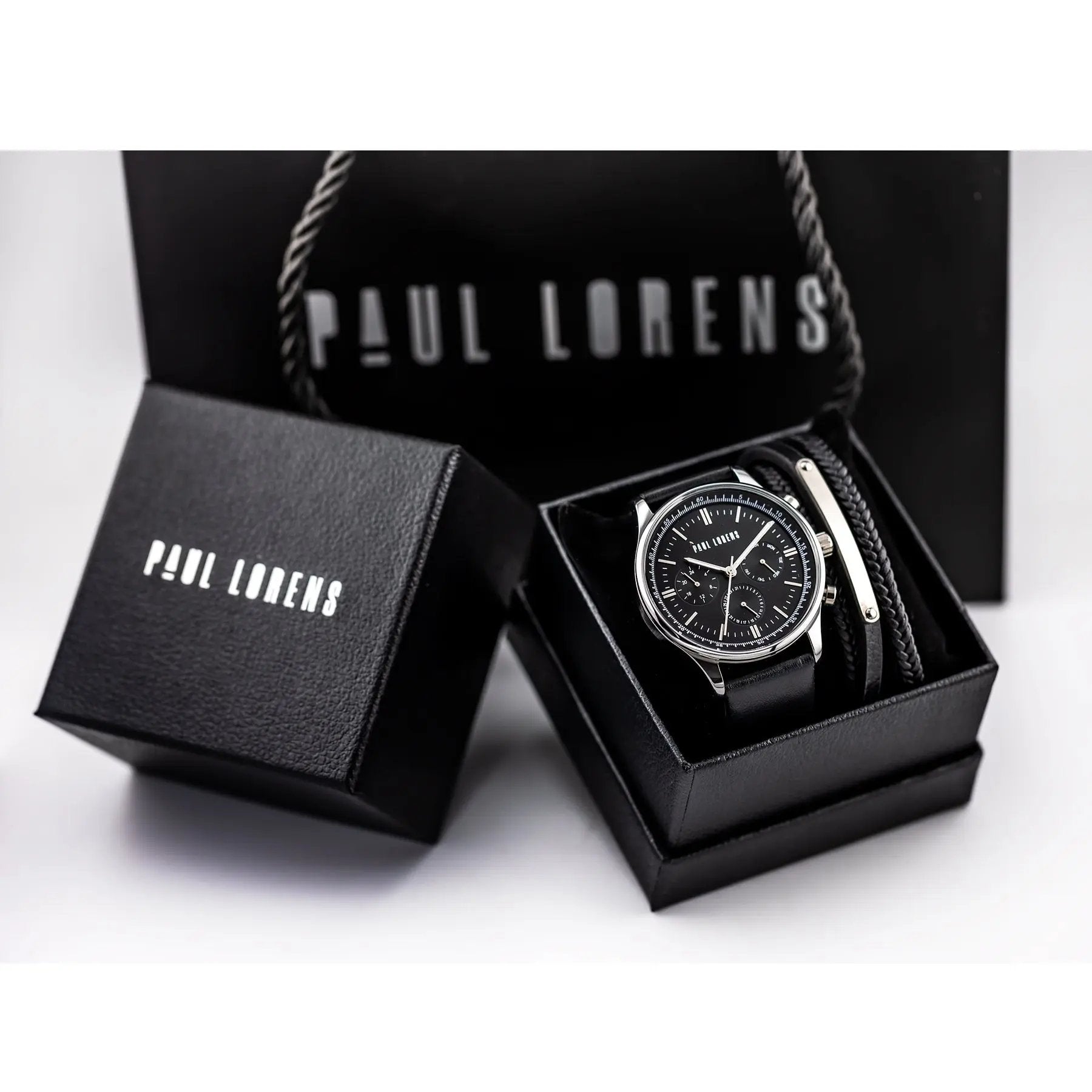 KOMPLET PREZENTOWY MĘSKI PAUL LORENS - Zegarek + Bransoletka (zg362e) KOMPLET PREZENTOWY MĘSKI PAUL LORENS  Zegarek + Bransoletka (zg362e)  5905937209166