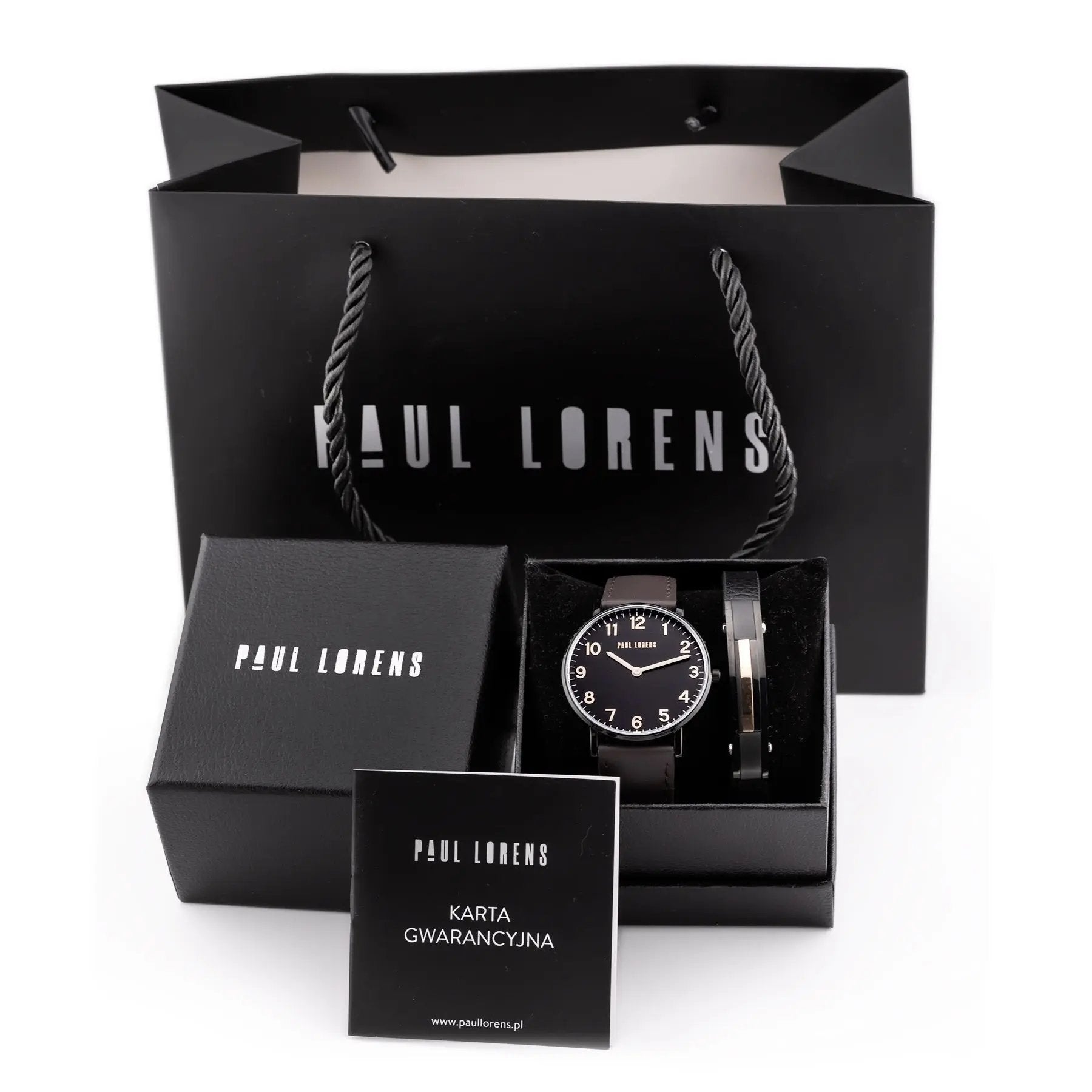 KOMPLET PREZENTOWY MĘSKI PAUL LORENS - Zegarek + Bransoletka (zg370g) KOMPLET PREZENTOWY MĘSKI PAUL LORENS  Zegarek + Bransoletka (zg370g)  5905937209371