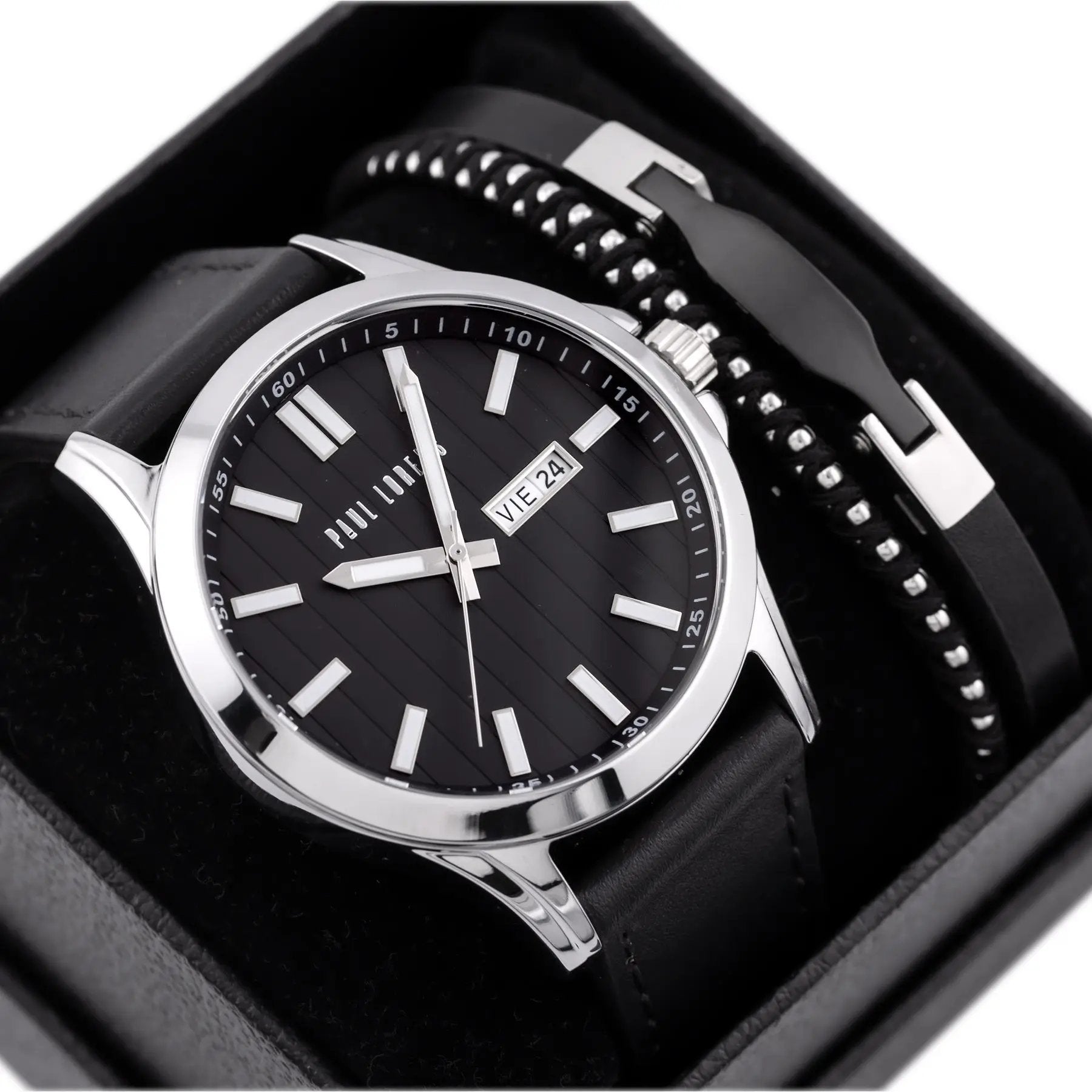 KOMPLET PREZENTOWY MĘSKI PAUL LORENS - Zegarek + Bransoletka (zg374e) KOMPLET PREZENTOWY MĘSKI PAUL LORENS  Zegarek + Bransoletka (zg374e)  5905937209319