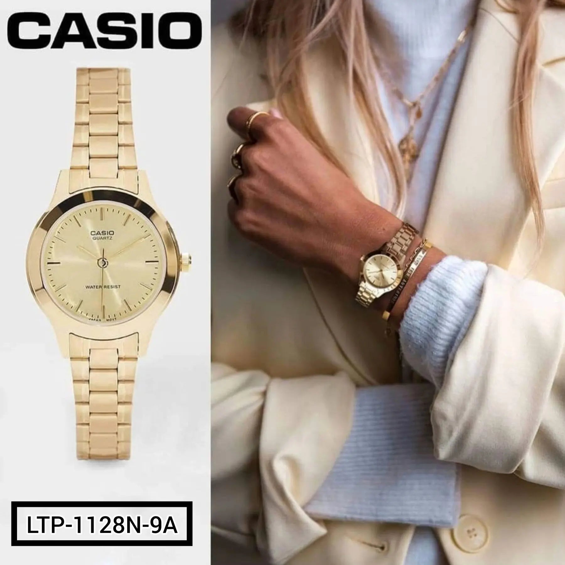 ZEGAREK DAMSKI CASIO LTP-1128N 9A (zd543a) + BOX-9