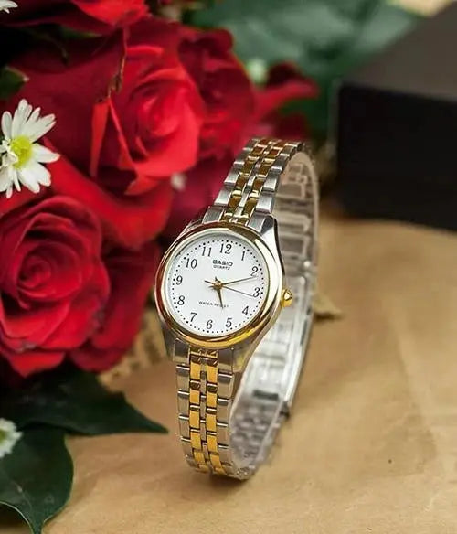 ZEGAREK DAMSKI CASIO LTP-1129G-7B (zd602b) + BOX ZEGAREK DAMSKI CASIO LTP-1129G-7B (zd602b) + BOX - Lorence 4971850655558