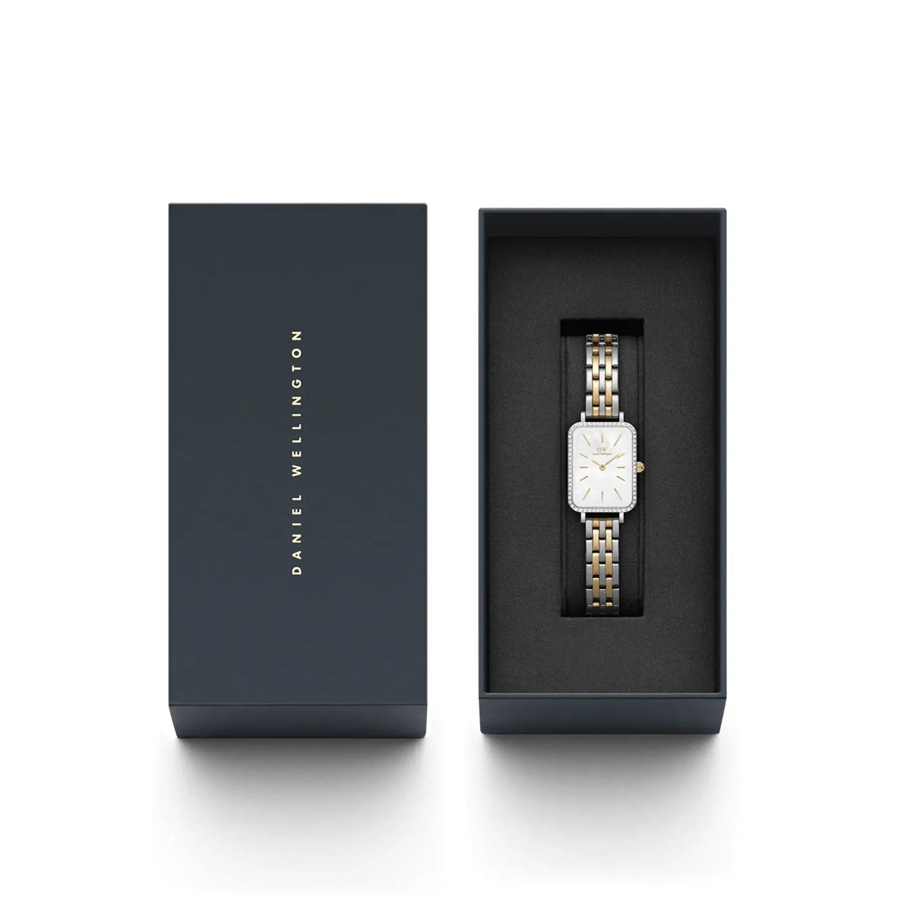 ZEGAREK DAMSKI DANIEL WELLINGTON Quadro Lumine Bezel 5-Link Two-Tone DW00100671 + BOX (zw519g) ZEGAREK DAMSKI DANIEL WELLINGTON Quadro Lumine Bezel 5-Link Two-Tone  7315030053685