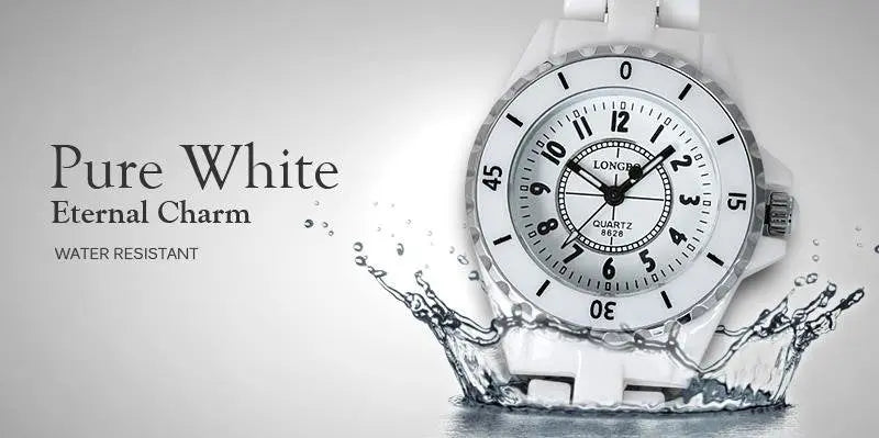 ZEGAREK DAMSKI LONGBO - white/gold (zx610a)-6