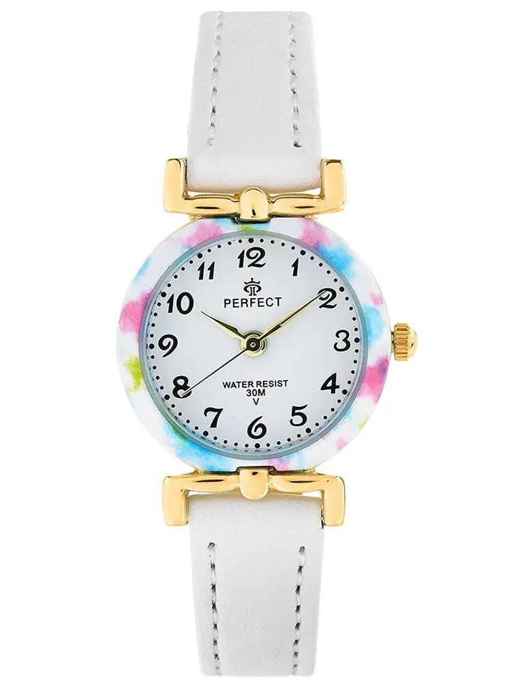 ZEGAREK DZIECIĘCY PERFECT LP004-05 KOMUNIJNY - biały/kolorowy + BOX ZEGAREK DZIECIĘCY PERFECT LP004-05 KOMUNIJNY - biały/kolorowy + BOX -  5903981749706