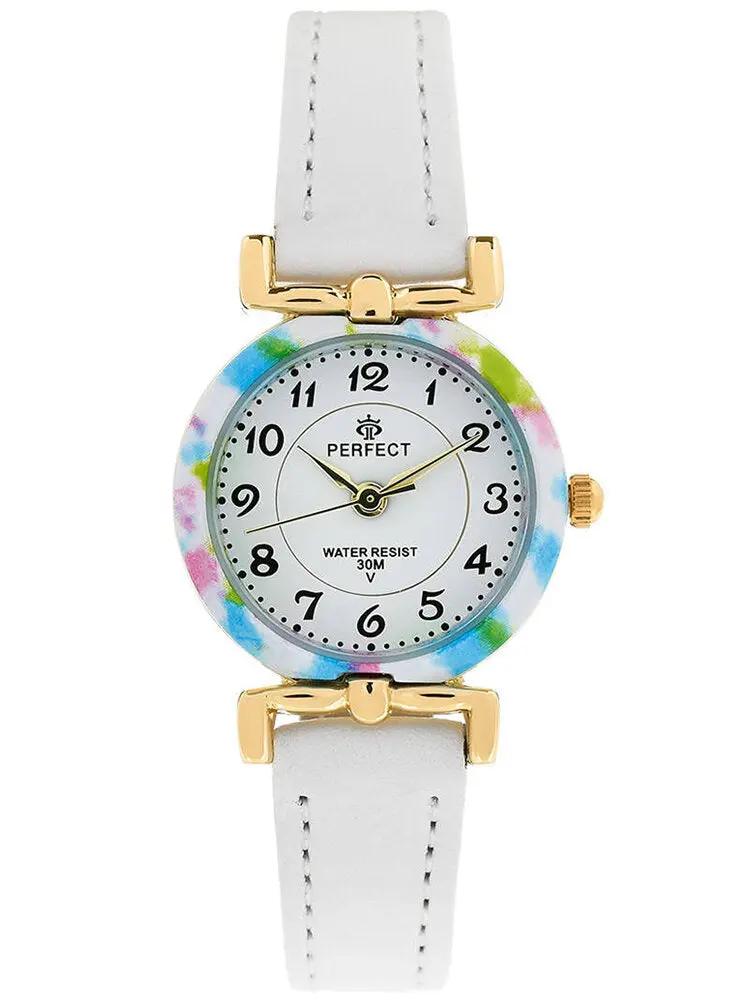 ZEGAREK DZIECIĘCY PERFECT LP004-06 KOMUNIJNY - biały/kolorowy + BOX ZEGAREK DZIECIĘCY PERFECT LP004-06 KOMUNIJNY - biały/kolorowy + BOX -  5903981749713