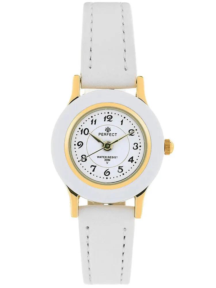 ZEGAREK DZIECIĘCY PERFECT LP165-03 KOMUNIJNY - biały/złoty + BOX ZEGAREK DZIECIĘCY PERFECT LP165-03 KOMUNIJNY - biały/złoty + BOX -  5903981749478