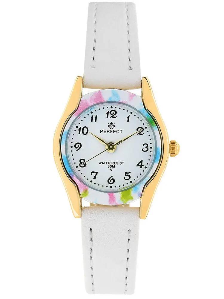 ZEGAREK DZIECIĘCY PERFECT LP223-05 KOMUNIJNY - biały/kolorowy + BOX ZEGAREK DZIECIĘCY PERFECT LP223-05 KOMUNIJNY - biały/kolorowy + BOX -  5903981749614