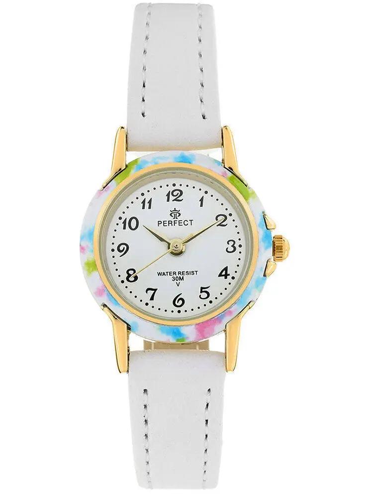 ZEGAREK DZIECIĘCY PERFECT LP284-05 KOMUNIJNY - biały/kolorowy + BOX (zp809g) ZEGAREK DZIECIĘCY PERFECT LP284-05 KOMUNIJNY - biały/kolorowy + BOX  5903981749676