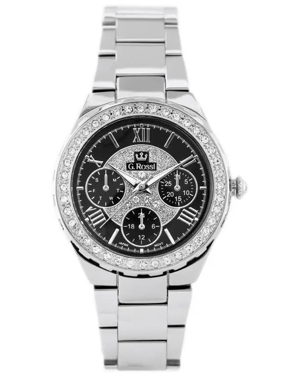 ZEGAREK G. ROSSI - ALORE (zg646d) silver/black + BOX-1