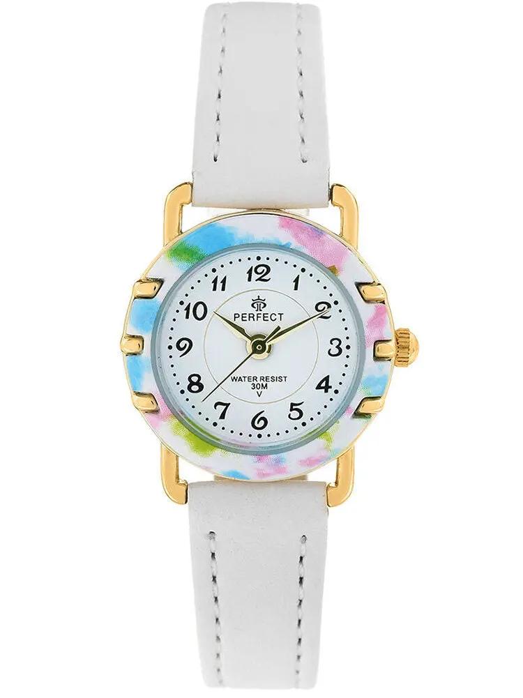 ZEGAREK KOMUNIJNY DZIECIĘCY PERFECT LP033-06  - biały/kolorowy + BOX ZEGAREK KOMUNIJNY DZIECIĘCY PERFECT LP033-06  - biały/kolorowy + BOX -  5903981749386
