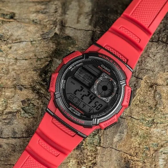 ZEGAREK MĘSKI CASIO AE-1000W 4AV (zd073c) - WORLD TIME + BOX-9