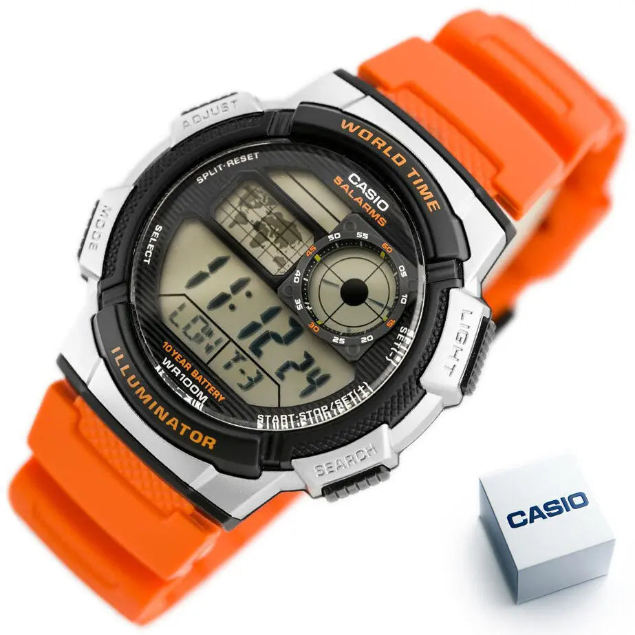 ZEGAREK MĘSKI CASIO AE-1000W 4BV (zd073d) - WORLD TIME + BOX-10