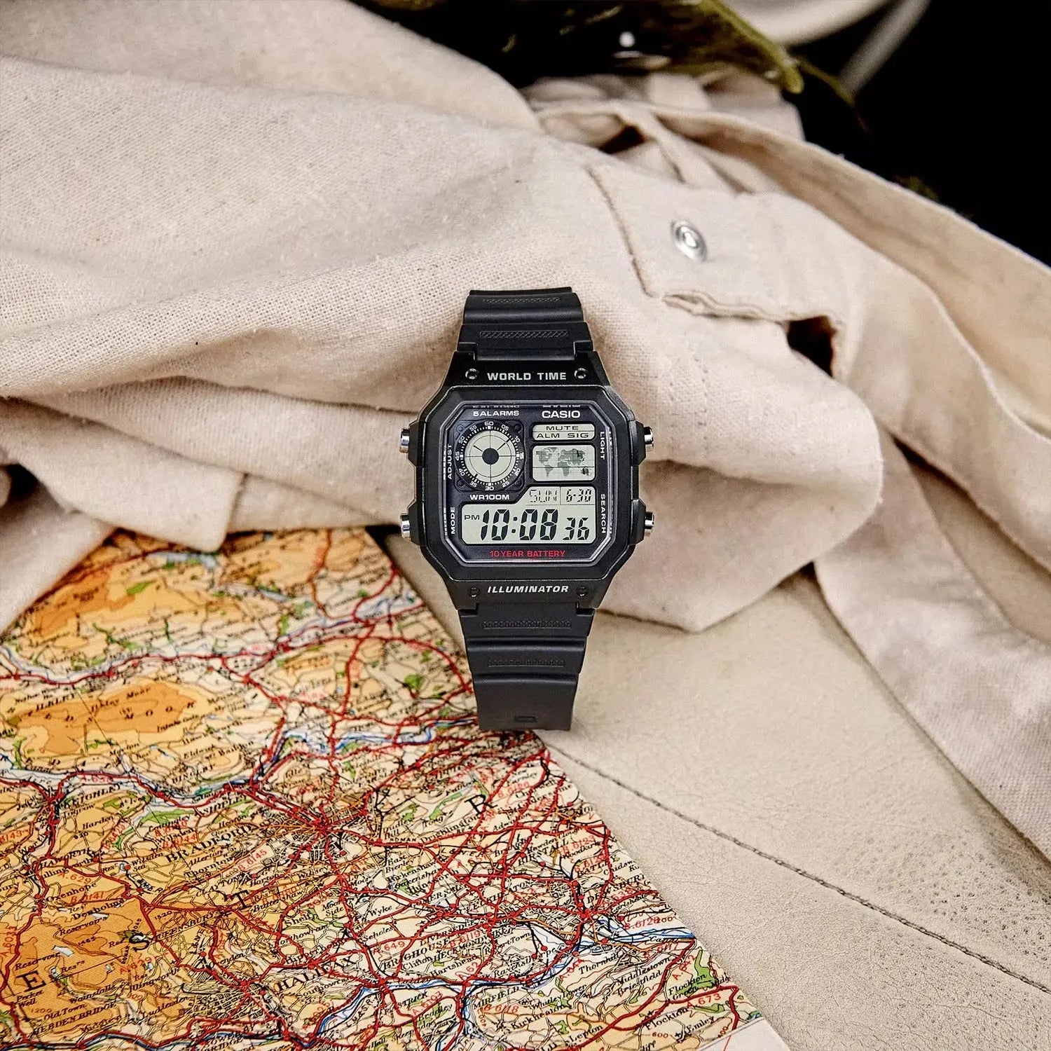 ZEGAREK MĘSKI CASIO AE-1200WH-1AVCF (zd146a) + BOX-7