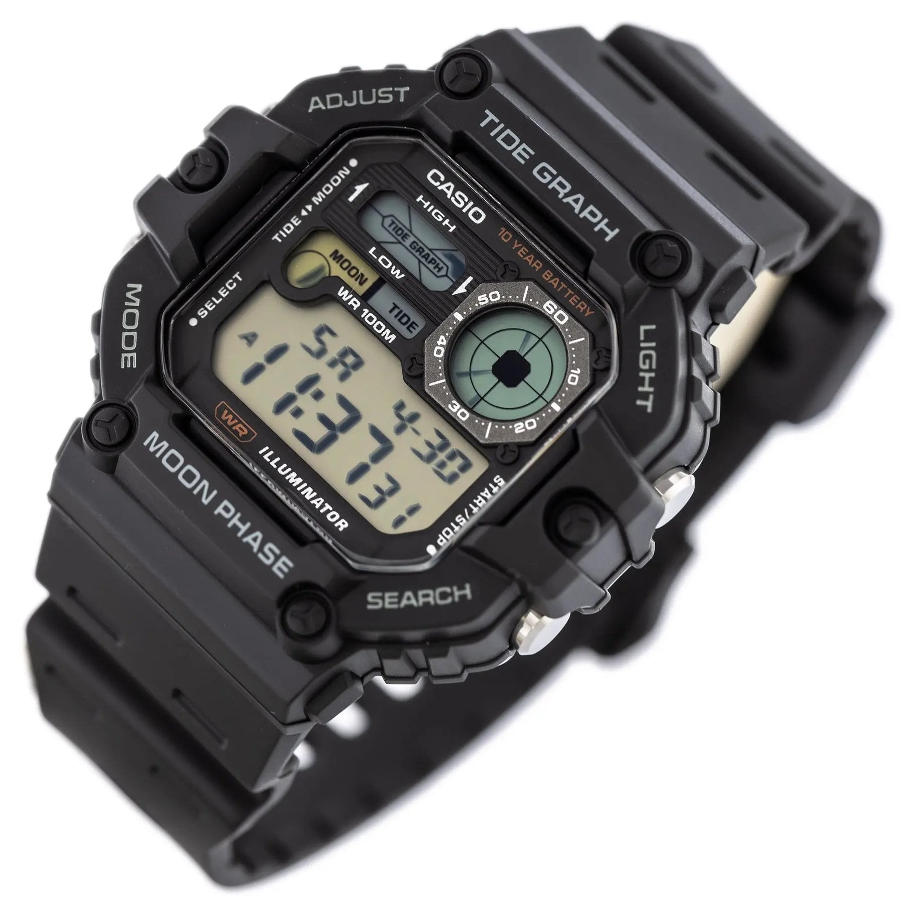 ZEGAREK MĘSKI CASIO Digital Moonphase WS-1700H-1AV + BOX ZEGAREK MĘSKI CASIO Digital Moonphase WS-1700H-1AV + BOX - Lorence 4549526365287