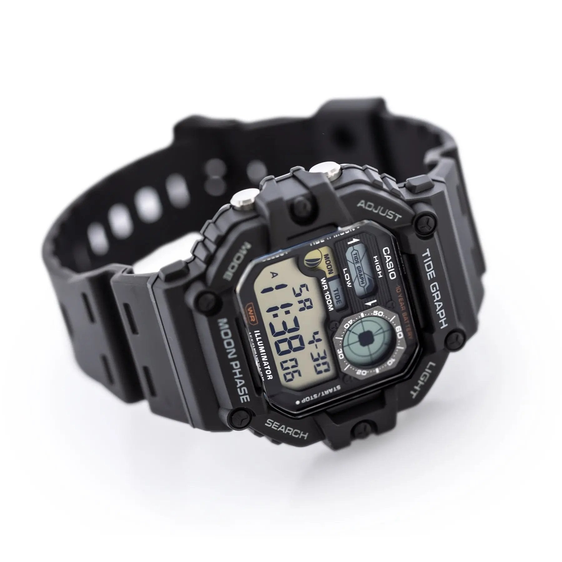 ZEGAREK MĘSKI CASIO Digital Moonphase WS-1700H-1AV + BOX ZEGAREK MĘSKI CASIO Digital Moonphase WS-1700H-1AV + BOX - Lorence 4549526365287