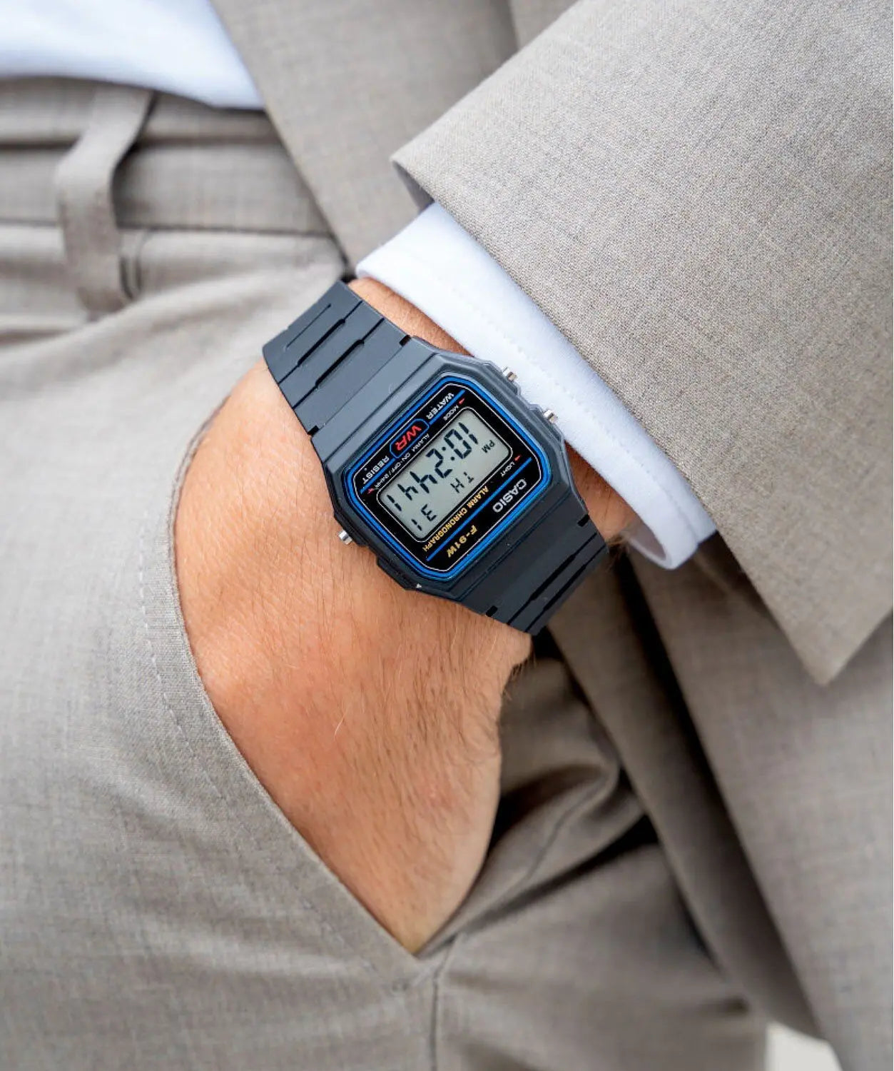 ZEGAREK MĘSKI CASIO F-91W-1YER (zd086a) - KLASYKA + BOX-6