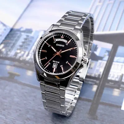 ZEGAREK MĘSKI CASIO MTP-1370D-1A2V (zd025a) + BOX-2
