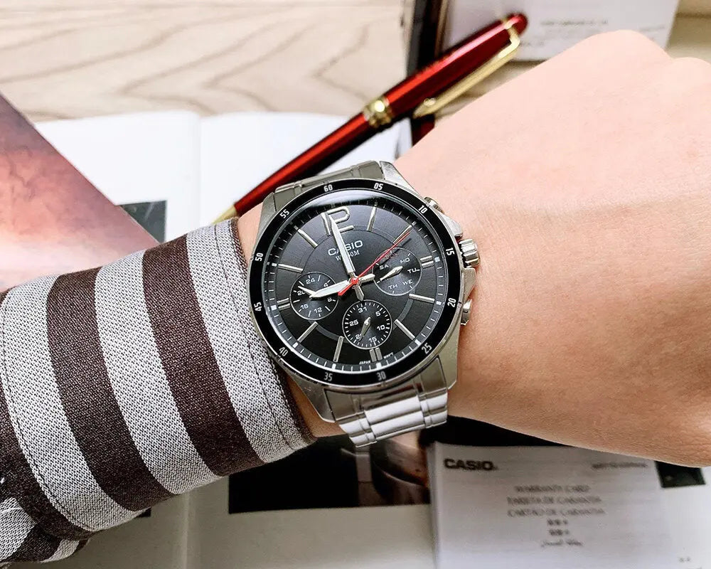 ZEGAREK MĘSKI CASIO MTP-1374D-1AV (zd063b) + BOX-6