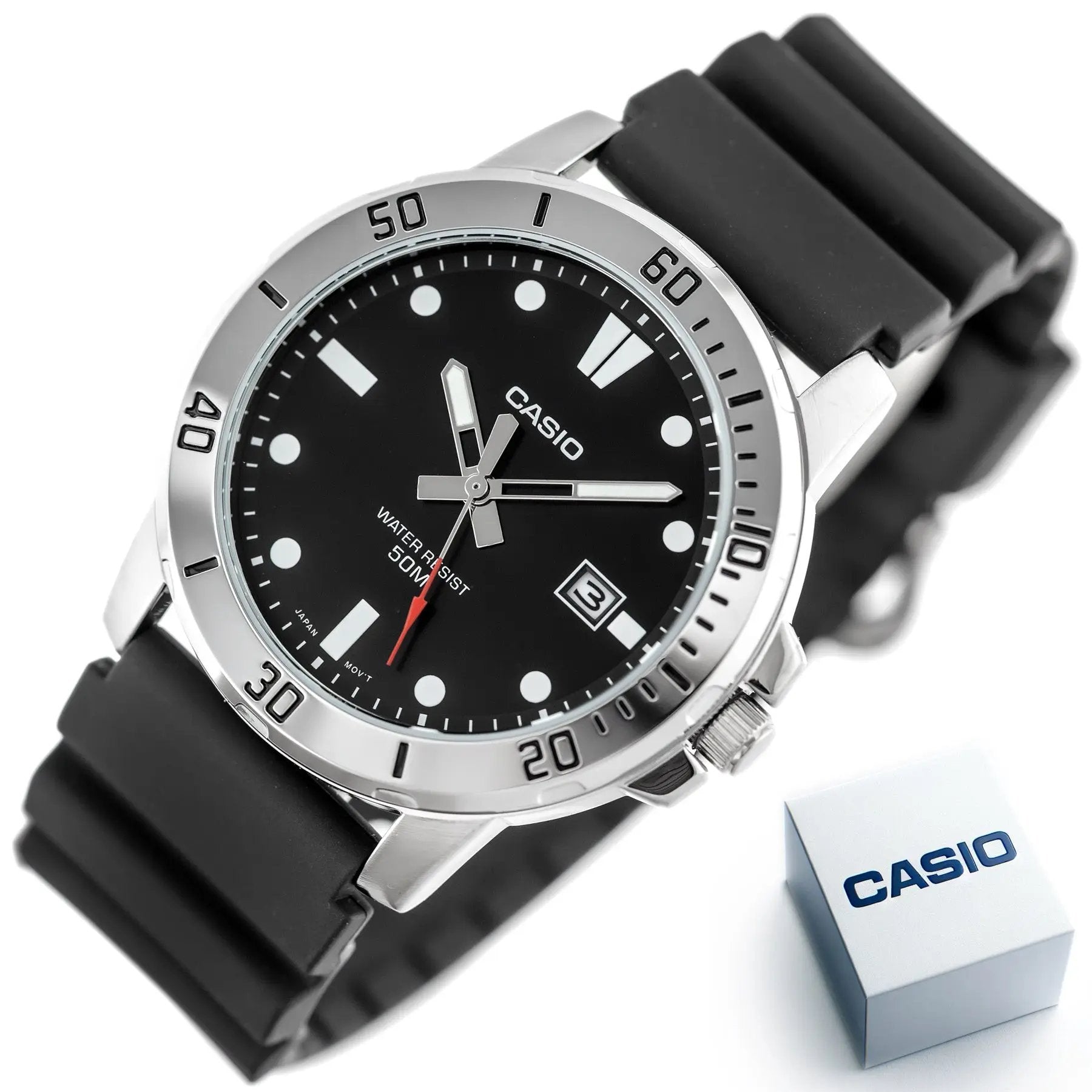 ZEGAREK MĘSKI CASIO MTP-VD01-1E (zd169g) + BOX ZEGAREK MĘSKI CASIO MTP-VD01-1E (zd169g) + BOX - Lorence 4549526348723