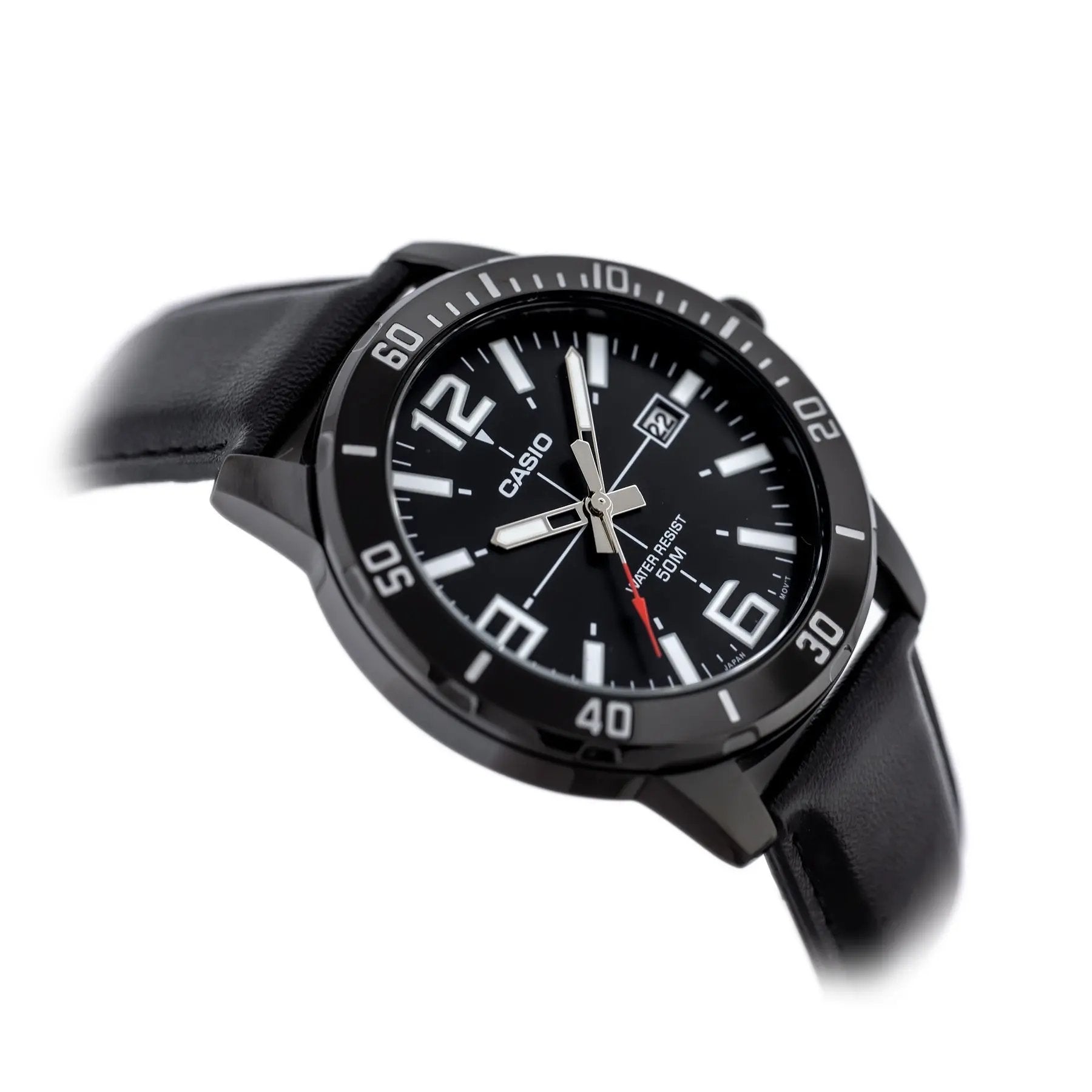 ZEGAREK MĘSKI CASIO MTP-VD01BL-1B (zd169d) + BOX ZEGAREK MĘSKI CASIO MTP-VD01BL-1B (zd169d) + BOX - Lorence 4549526315732