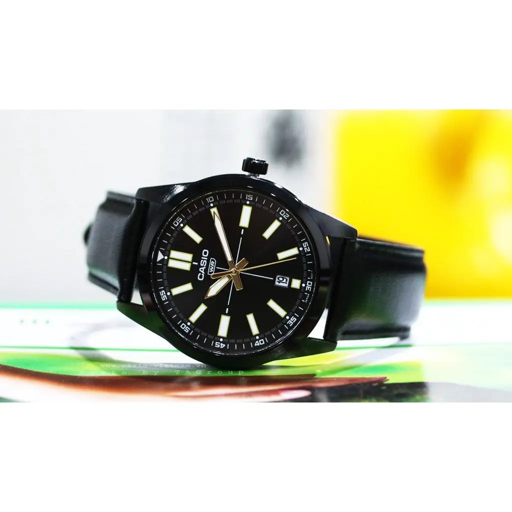 ZEGAREK MĘSKI CASIO MTP-VD02BL-1E  + BOX ZEGAREK MĘSKI CASIO MTP-VD02BL-1E  + BOX - Lorence 4549526313899