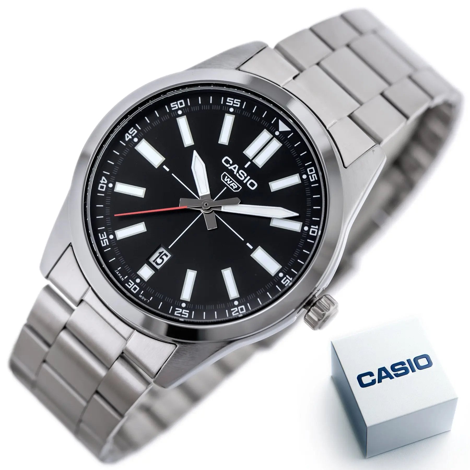 ZEGAREK MĘSKI CASIO MTP-VD02D-1E (zd217b) + BOX ZEGAREK MĘSKI CASIO MTP-VD02D-1E (zd217b) + BOX - Lorence 4549526313813