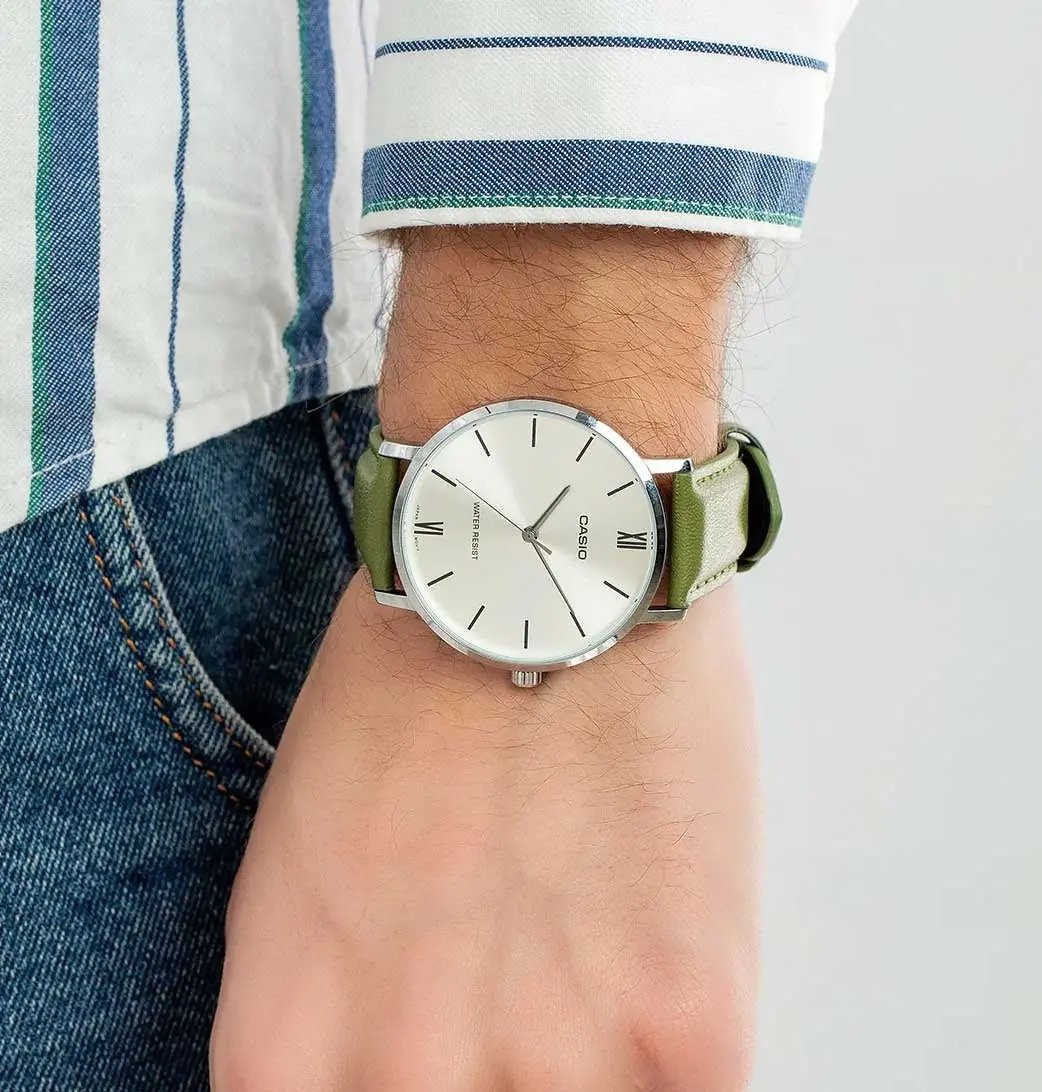 ZEGAREK MĘSKI CASIO  MTP-VT01L-3B + BOX ZEGAREK MĘSKI CASIO  MTP-VT01L-3B + BOX - Lorence 0690122790905