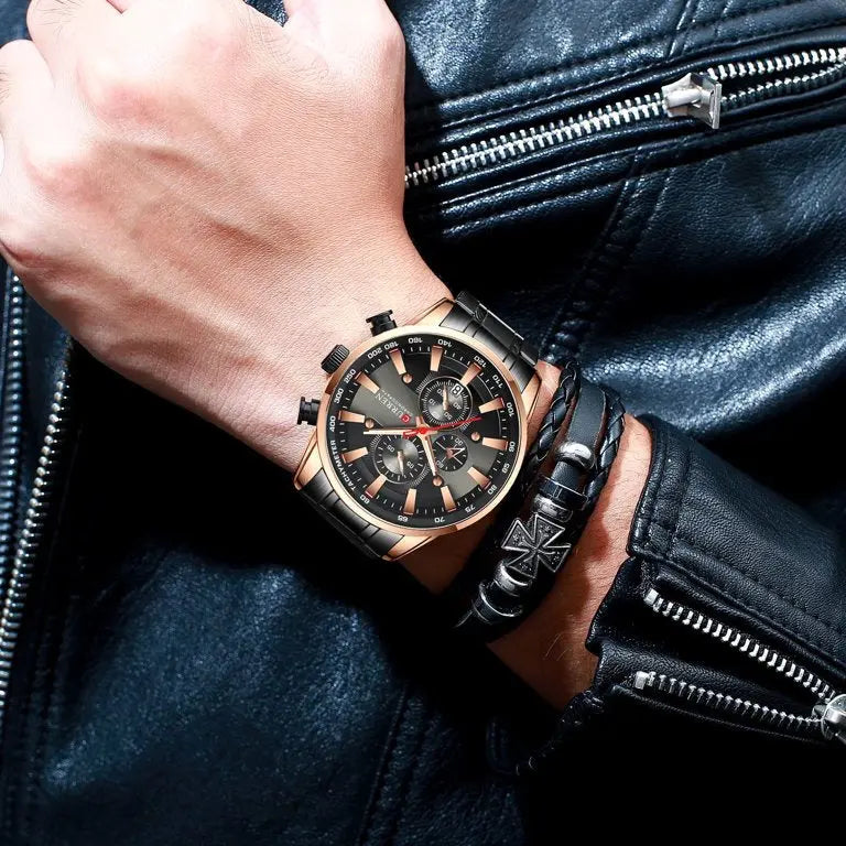 ZEGAREK MĘSKI CURREN 8351 (zc022d) CHRONOGRAF +BOX-4